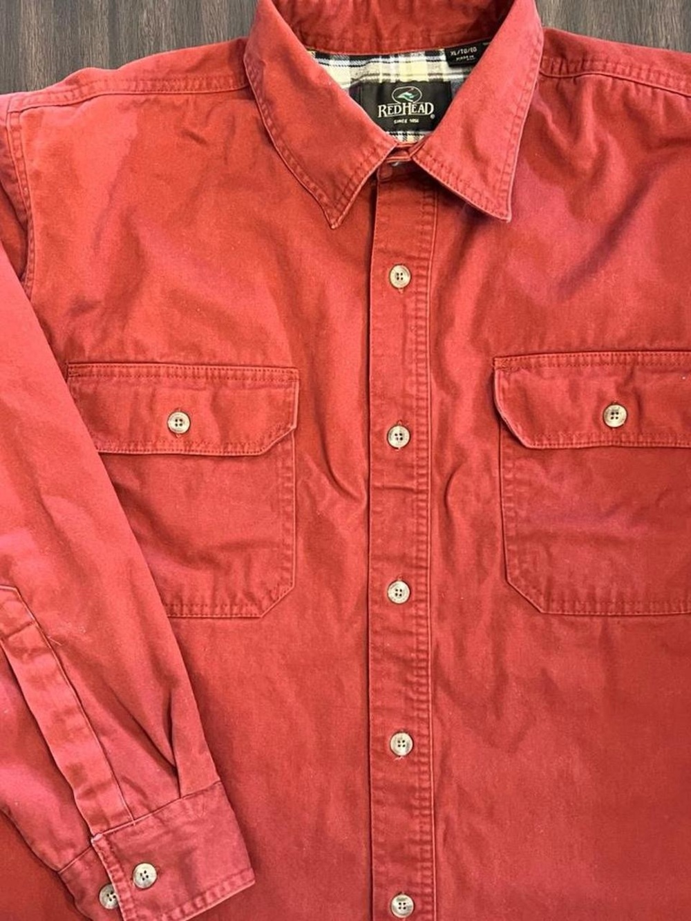 RedHead Red Button-Up Shacket
